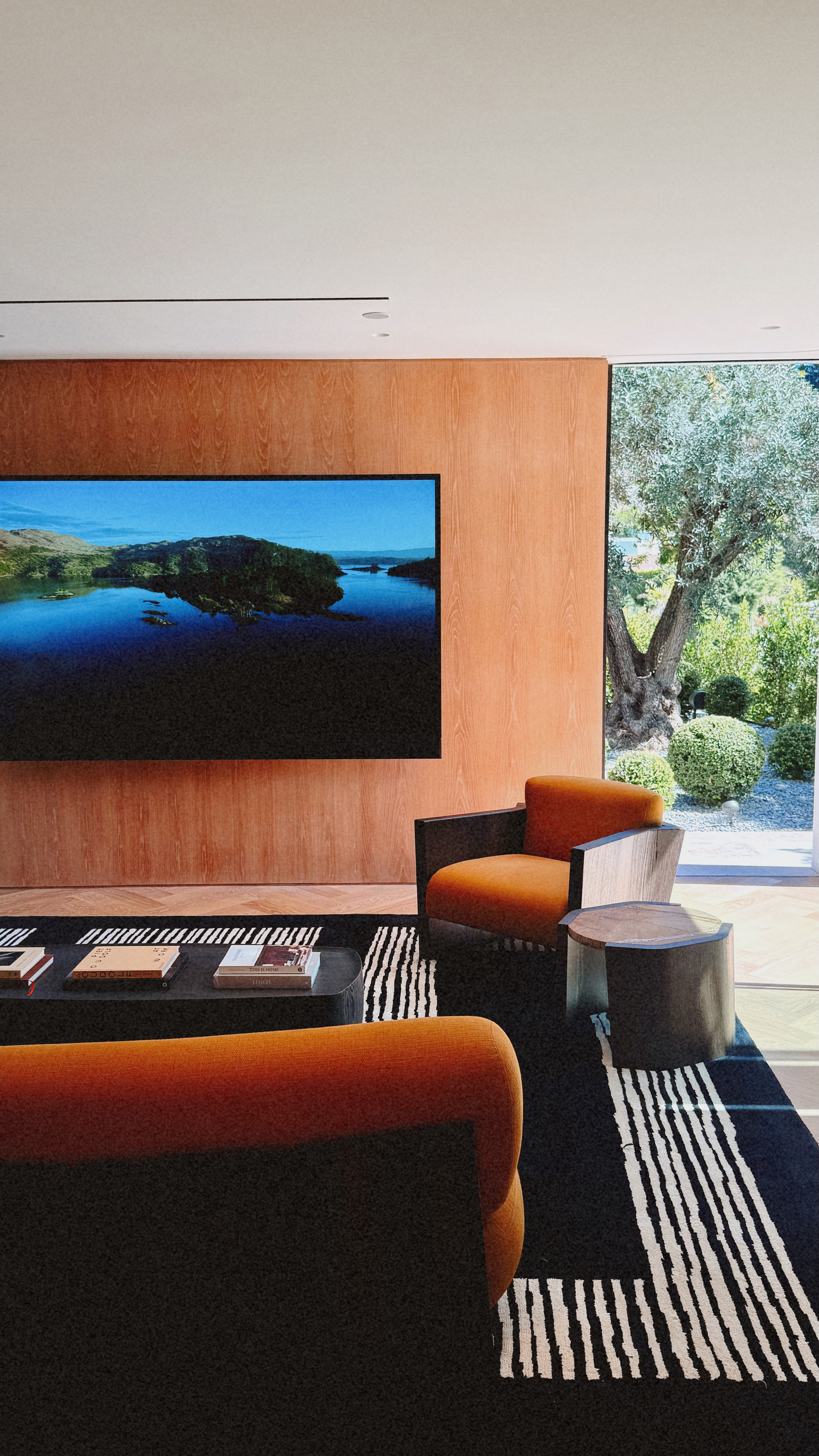 Color, texture, art, furniture. Nothing here is screaming for attention, which is exactly why it works.