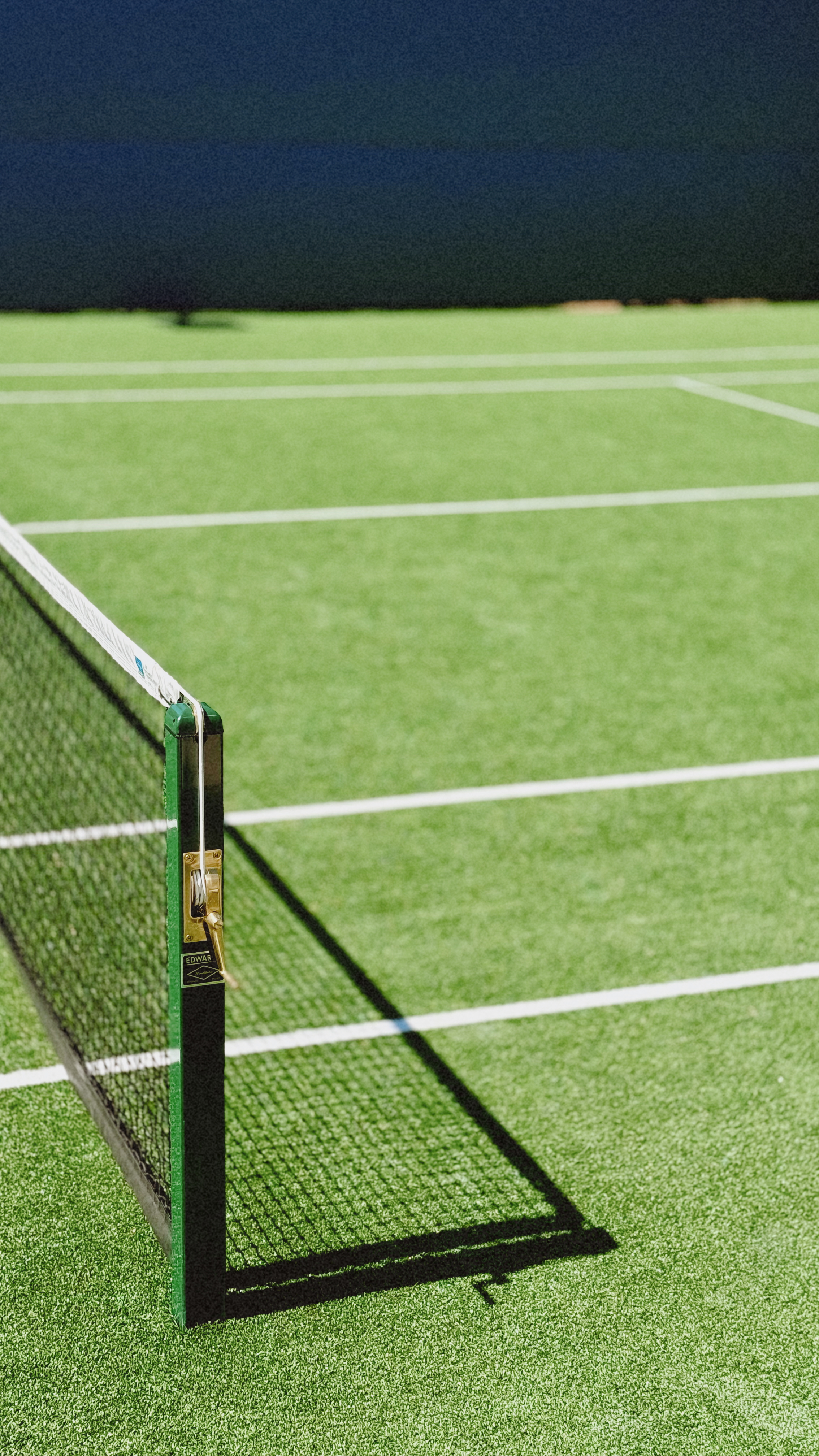 Lines, shadows, color, symmetry. I probably noticed the gate before I noticed the court.